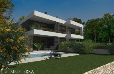 Contessa Residence 5., appartamento 2. con piscina al piano terra, nuova costruzione, Cittanova, Istria