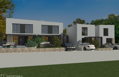 Modern terraced house, new building S1, Vabriga, Istria