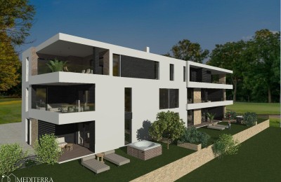 Apartment S3 on the ground floor of a modern new building, Novigrad Istria