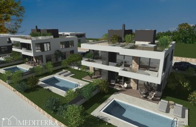 Contessa Residence 5., apartment 3., with roof terrace, new building, Novigrad, Istria